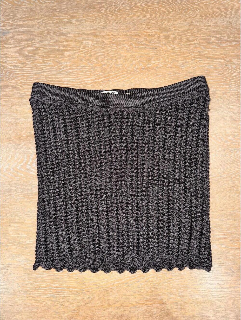Future Collective with Jenee Naylor Women's Braided Skirt Black Size MEDIUM